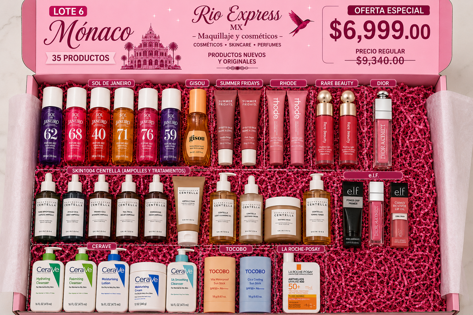 Lote 6. Mónaco - 35 Productos Originales