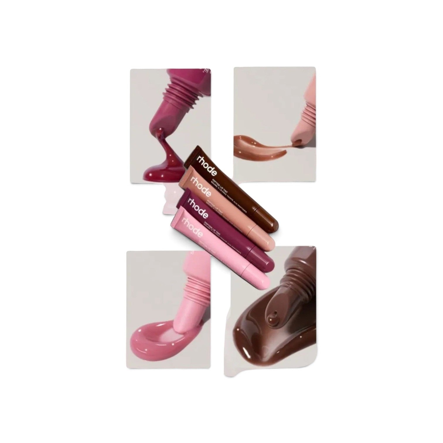 Lip Gloss rhode summer Lip Ink Hailey Bieber 4 pz colores: espresso, ribbon, toast, raspberry jelly.