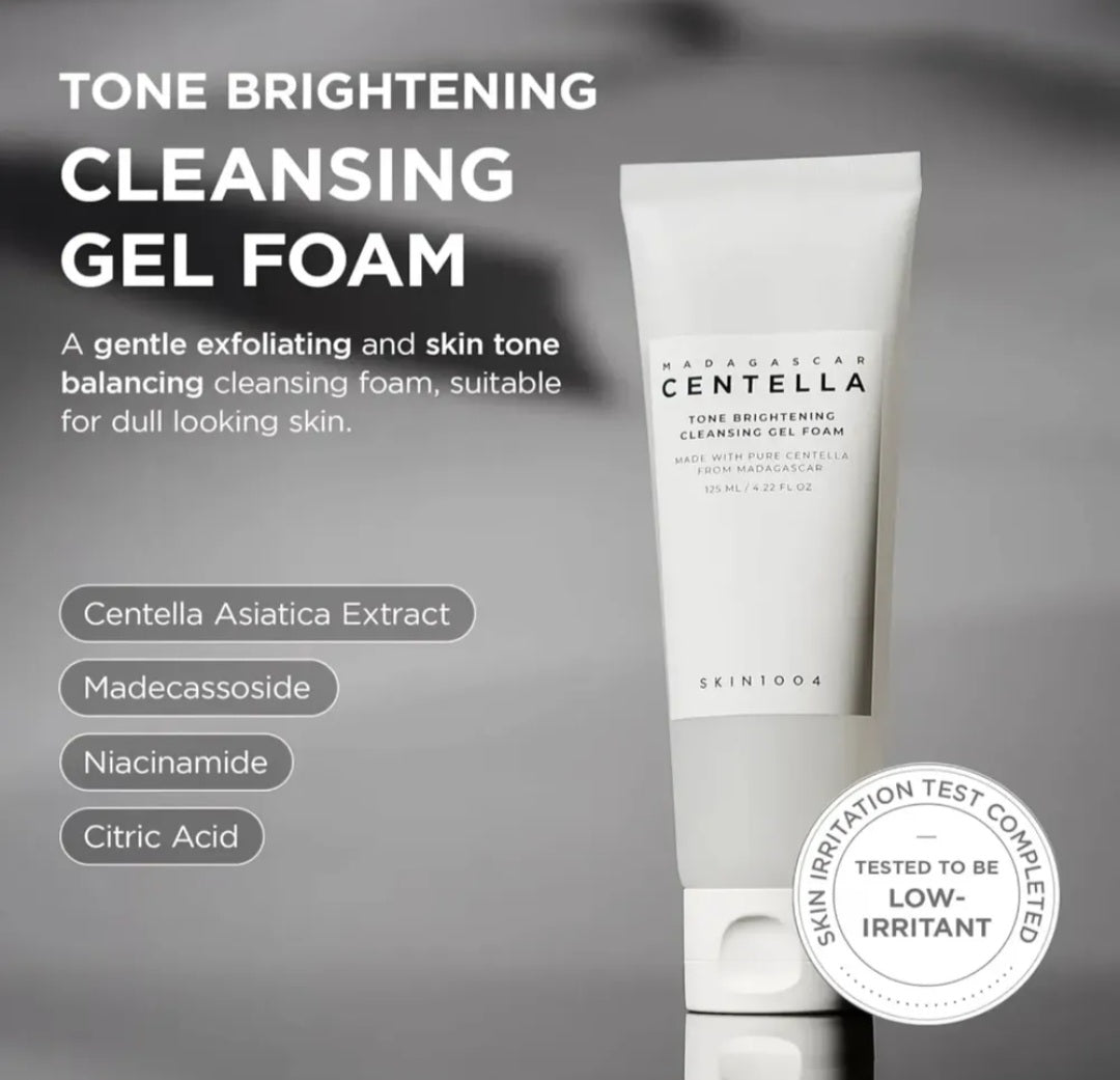 Madagascar Centella Tone Brightening Cleansing Gel Foam 125 ml